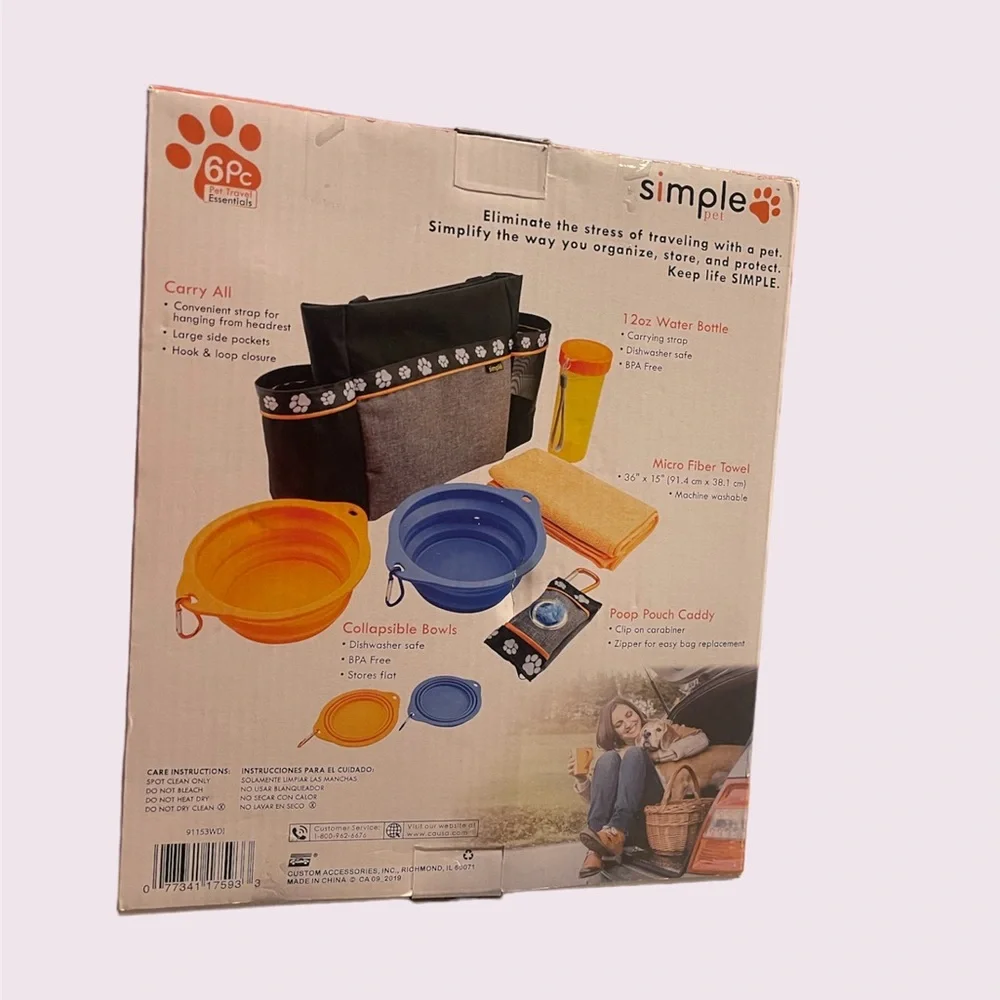 Simple pet travel kit